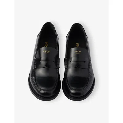 Prada 20mm Brushed-leather Band Loafers In Multi
