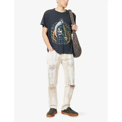 Gallery Dept. Mens Vintage Black Big Reaper Graphic Cotton-jersey T-shirt Xl In Animal Print