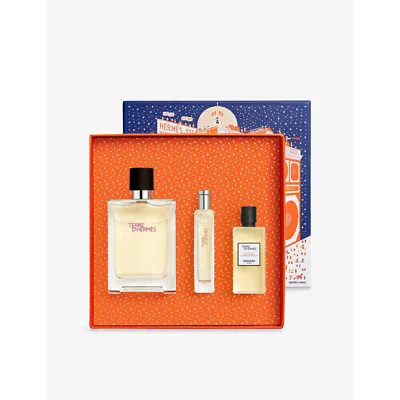 Hermes Terre D'hermès Eau De Toilette Gift Set In Transparent