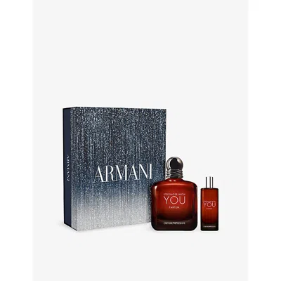Giorgio Armani Womens Stronger With You Eau De Parfum Set In Transparent