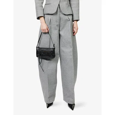 Balenciaga Le City Pouch On Strap In Arena Lambskin Bags In Black