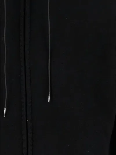 C.p. Company Men Black Jacket With Drawstring Hood And Logo Plaque On The Sleeve In Wool Man In Multi