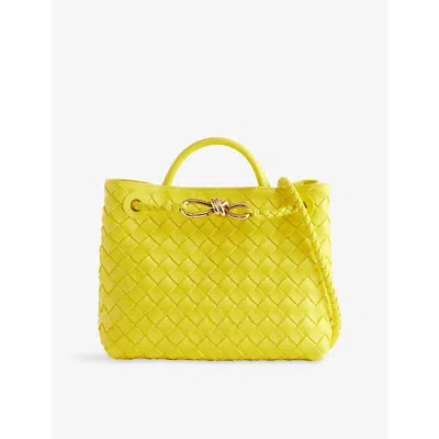 Bottega Veneta Womens Sulfur-muse B-sulfur Andiamo Small Leather Top-handle Bag In Yellow