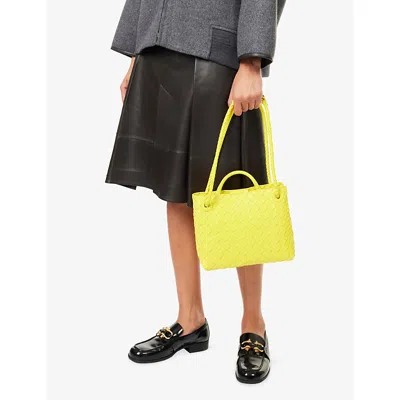 Bottega Veneta Womens Sulfur-muse B-sulfur Andiamo Small Leather Top-handle Bag In Yellow