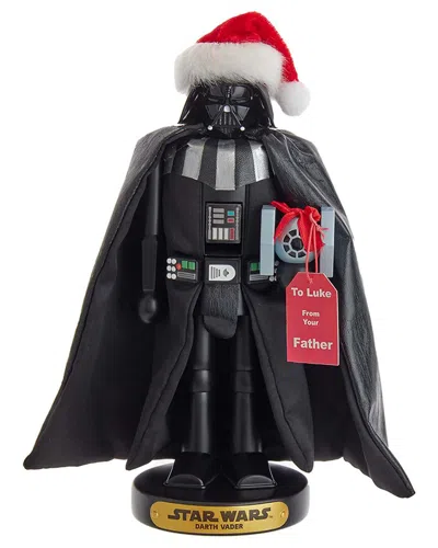 Kurt Adler 10-inch Star Wars Vader With Tie Fighter Nutcracker In Black