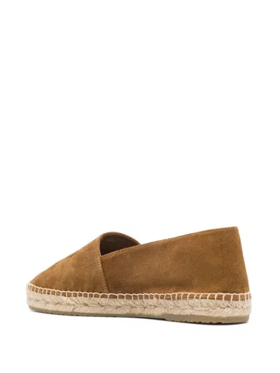 Celine Taillat Triomphe Suede Espadrilles Men In Brown