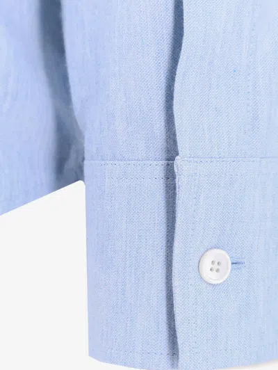 Celine Men Wide Fit Cotton Shirt In Animal Print