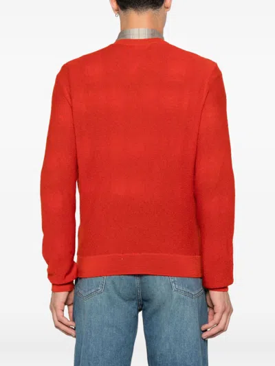 Celine Men Wool Sweater With Triomphe Detail In Multi