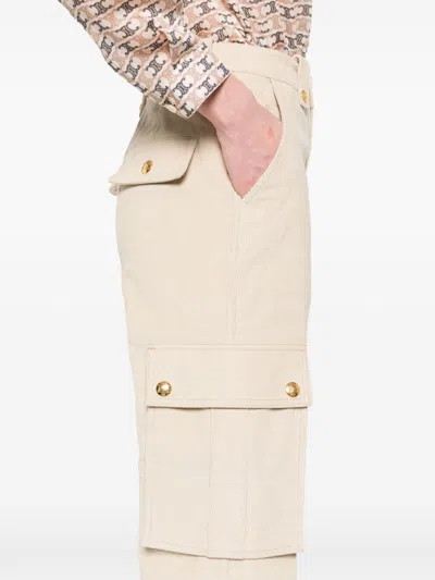 Celine Cargo Pants With Flared Leg And Pockets In Multi