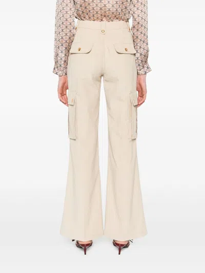 Celine Cargo Pants With Flared Leg And Pockets In Multi