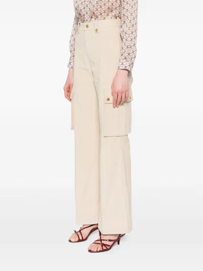 Celine Cargo Pants With Flared Leg And Pockets In Multi