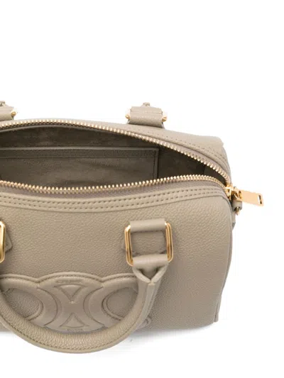 Celine Women Cuir Triomphe Boston Small Borsa A Mano In Gray