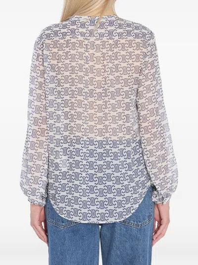 Celine Romy Blouse In Silk Crepon In Multi