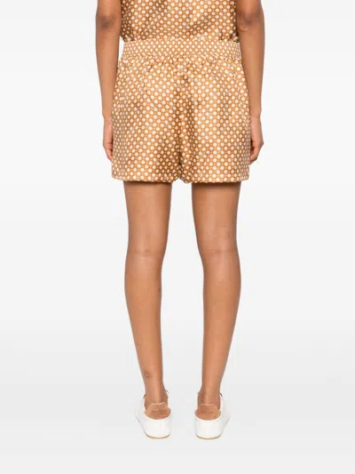 Celine Pajama Shorts In Silk Twill In Multi