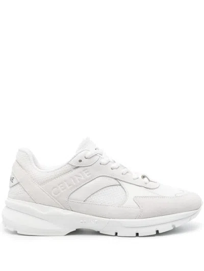 Celine Runner Cr-03 Low-top Lace-up Sneaker In Mesh In Animal Print