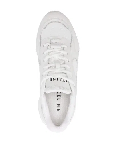 Celine Runner Cr-03 Low-top Lace-up Sneaker In Mesh In Animal Print