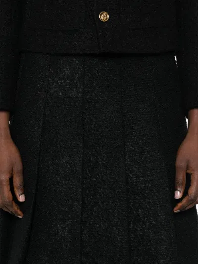 Celine Women Wool Pleated Skirt In Multi