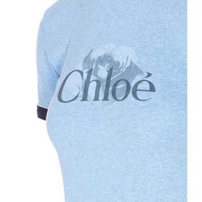 Chloé Chloè Logo Cotton T Shirt In Multi