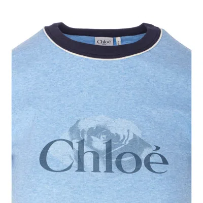 Chloé Chloè Logo Cotton T Shirt In Multi