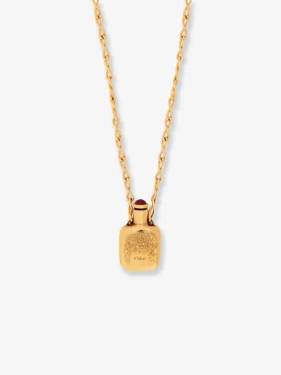 Chloé Elixir Pendant Metal Necklace In Gold