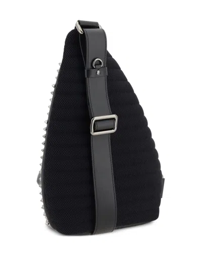 Christian Louboutin Funky Slingback Leather Backpack In Black