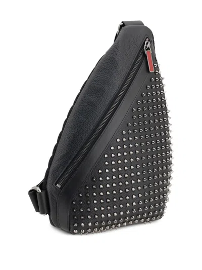 Christian Louboutin Funky Slingback Leather Backpack In Black
