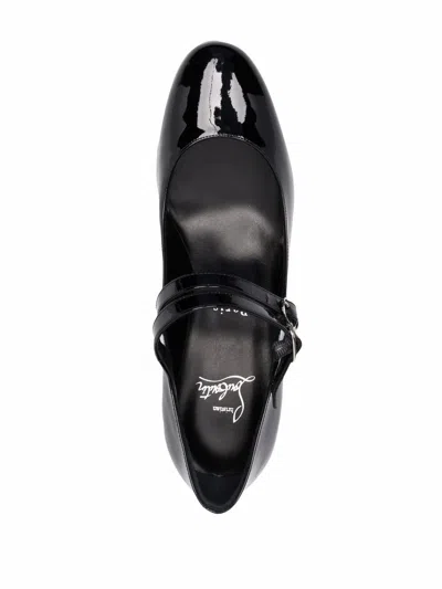 Christian Louboutin Miss Jane Patent Red Sole Pumps In Black