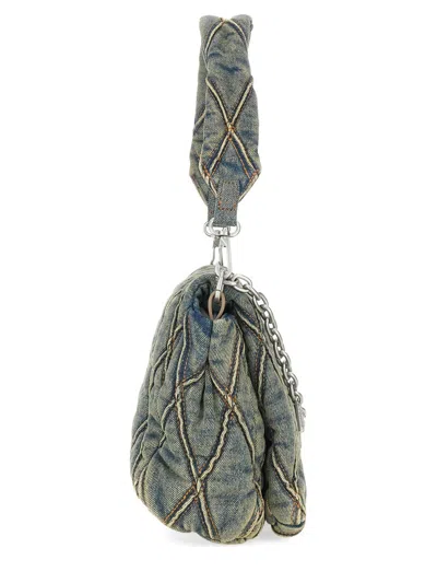 Diesel Charm-d Shoulder Bag In Gray