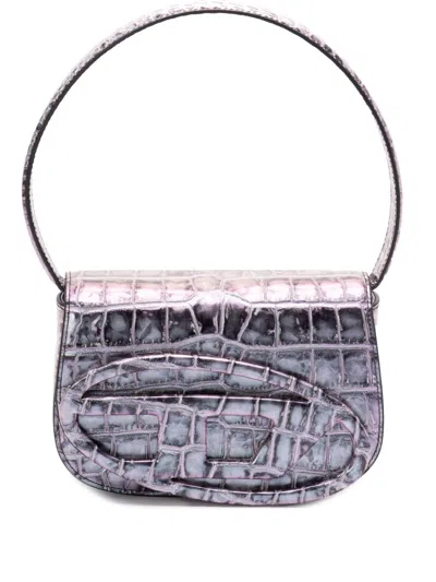 Diesel Women 1dr Leather Shoulder Bag In Gray