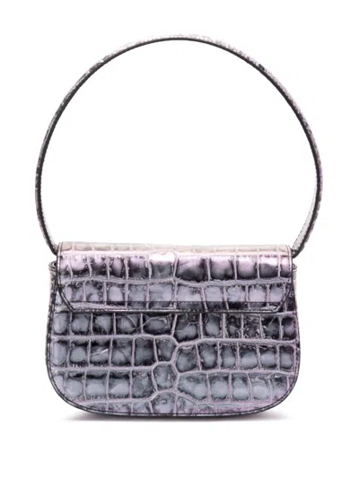 Diesel Women 1dr Leather Shoulder Bag In Gray