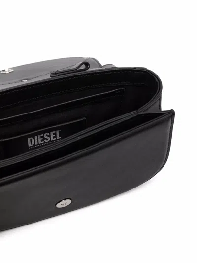 Diesel Xs 1dr Smooth Leather Top Handle Bag In Black