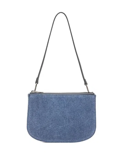 Diesel Denim Bag With Prominent Logo And Sleek Accents In Blue