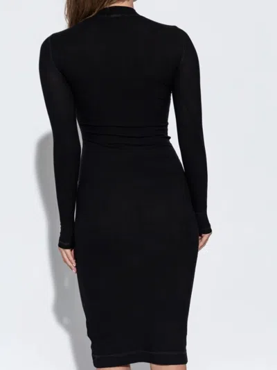 Diesel Dress "d-mokky-ls-microdiv" In Black