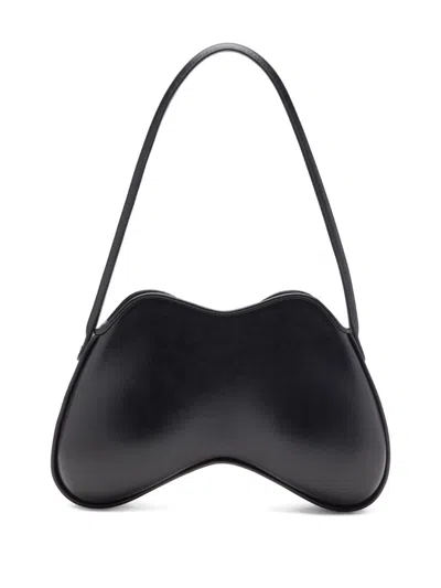 Diesel Double-d-shoulder Bag In Pu In Black