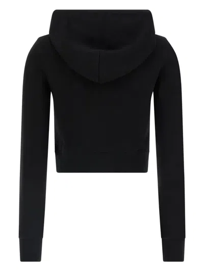 Diesel F-slimmy Cotton Blend Sweatshirt In Black