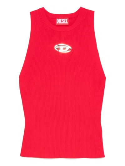 Diesel Logo Tank Top In Red
