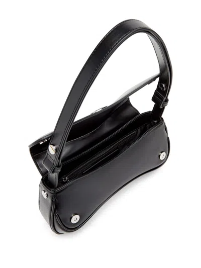 Diesel Curved Silhouette Clutch With Adjustable Strap In Black