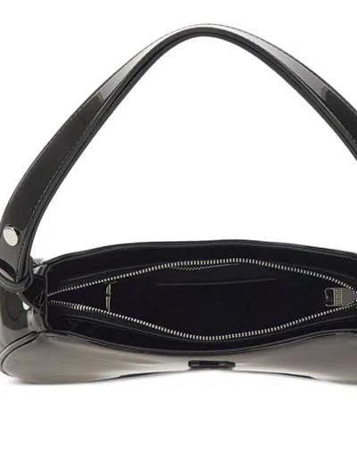 Diesel Play-glossy Shoulder Bag In Black