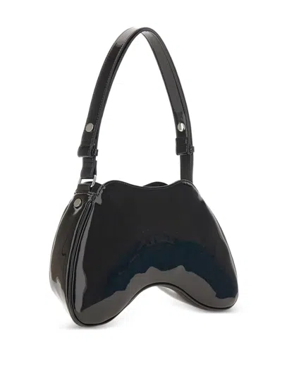 Diesel Play-glossy Shoulder Bag In Black