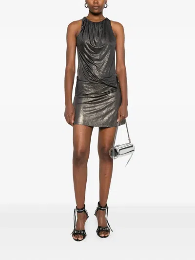 Diesel Short Dress With Metallic Effect In Multi