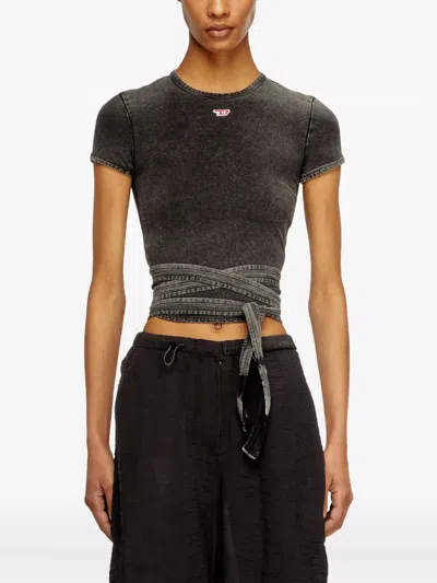 Diesel T-bunny Tail-r1 Cotton T-shirt In Gray