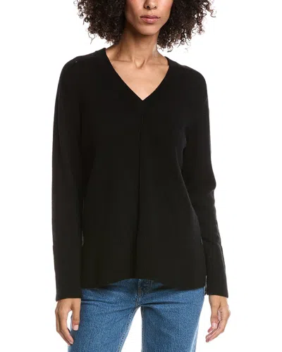 Forte Cashmere Easy Wool & Cashmere-blend Sweater In Black