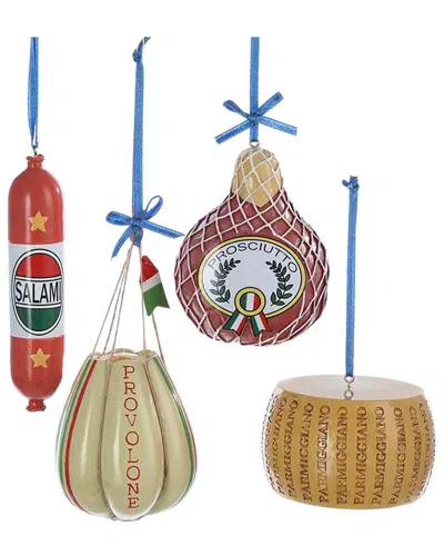 Kurt Adler Set Of 4 Deli Foods Ornaments In Multi