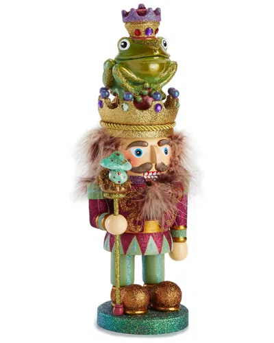 Kurt Adler 15in Holly Wood Frog Prince Nutcracker In Multi