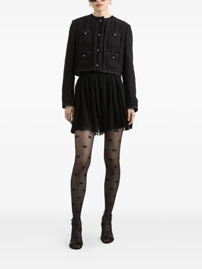 Dolce & Gabbana Cotton And Viscose Blazer With Animalier Print Lining In Multi