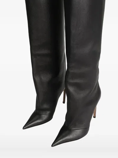 Dolce & Gabbana Black Calf Leather Boots In Black
