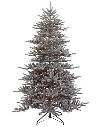 Kurt Adler 9-foot Pre-lit Flocked Vail Pine Tree In Multi