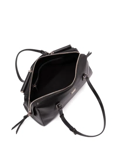 Dolce & Gabbana Calf Leather Shoulder Bag Vittoria Model In Black