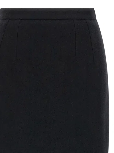 Dolce & Gabbana High-rise Satin Pencil Skirt In Black