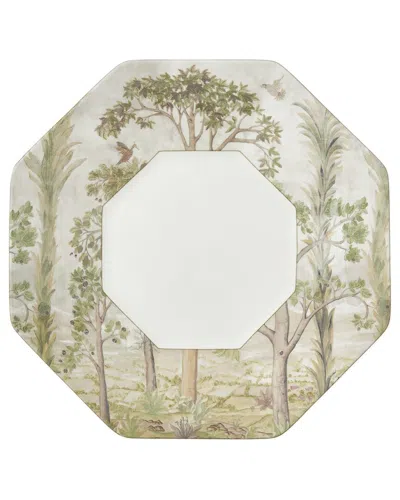 Spode Kit Kemp Tall Trees Octagonal Platter In Green